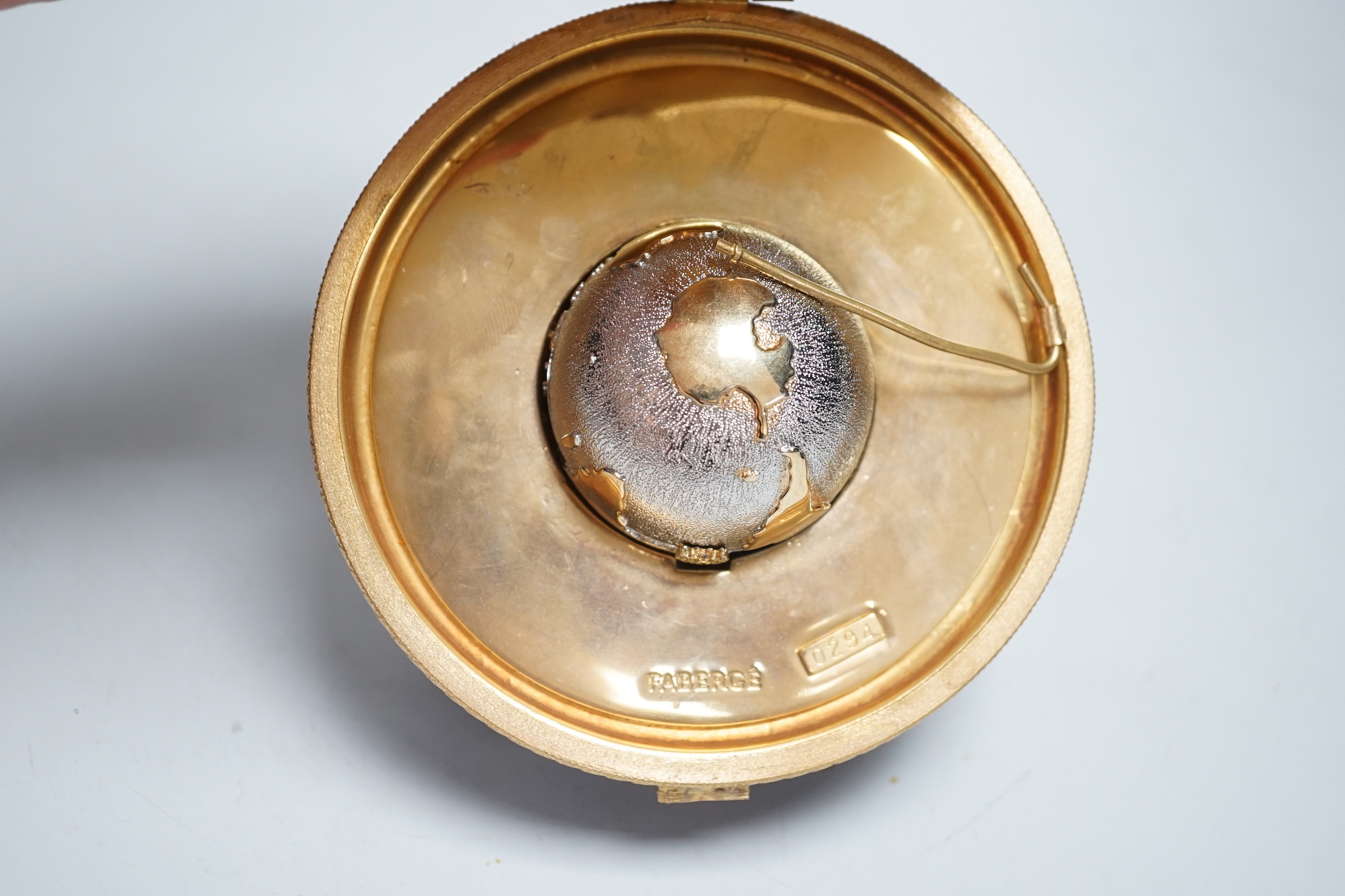 A Limoges for Faberge egg-shaped casket, Limited edition, 15cm high